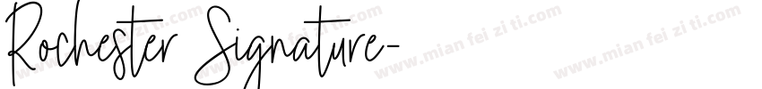 Rochester Signature字体转换